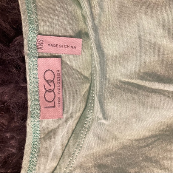 LOGO by Lori Goldstein tunic tank in mint green, XXS - Picture 3 of 3